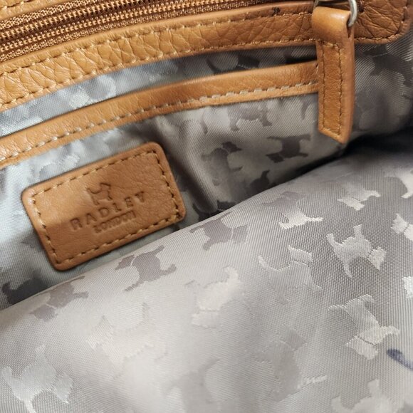 Radley London Brown Leather Crossbody Purse w/ Dust Bag - Picture 11 of 14